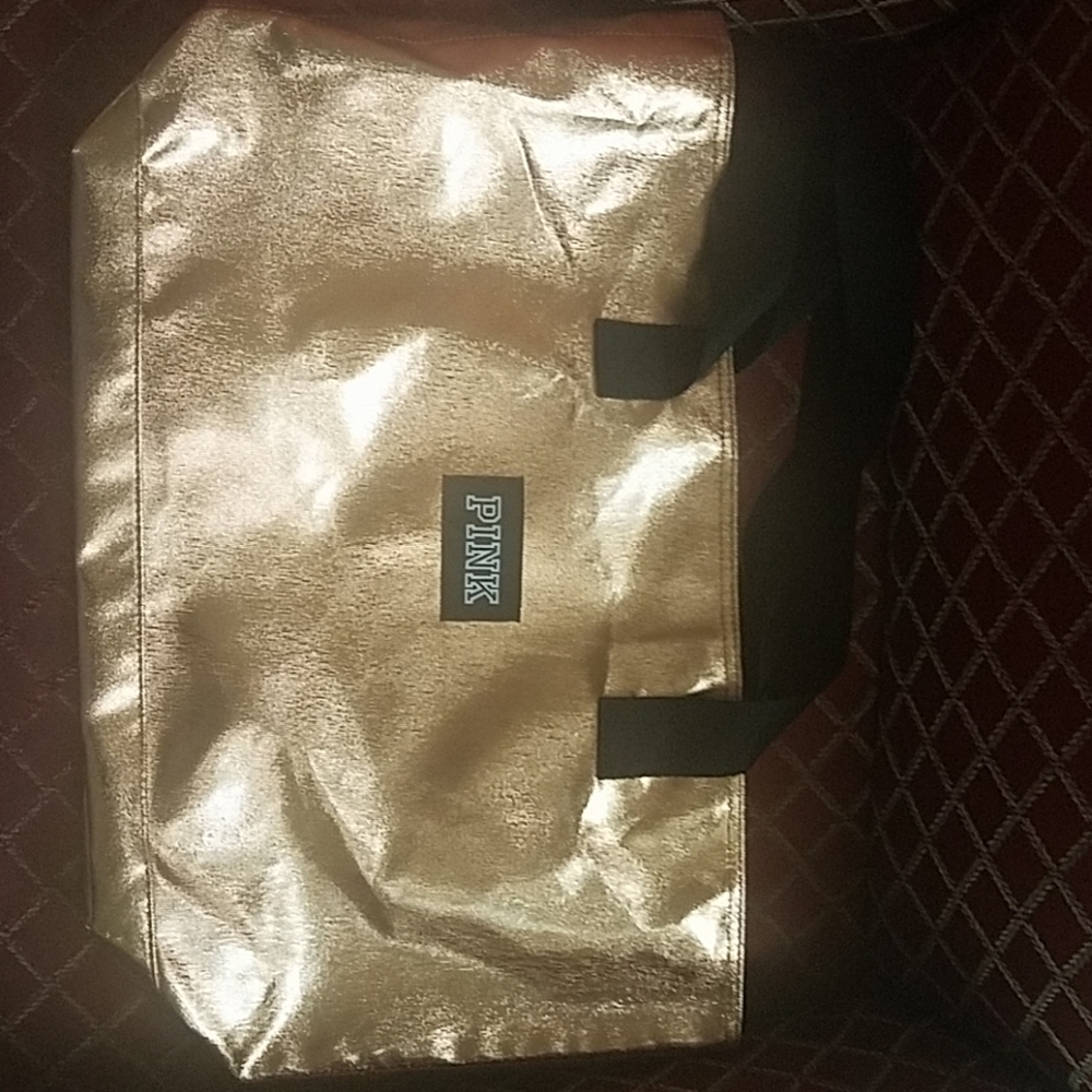 Pink by Victoria Secret mettalic tote bag
